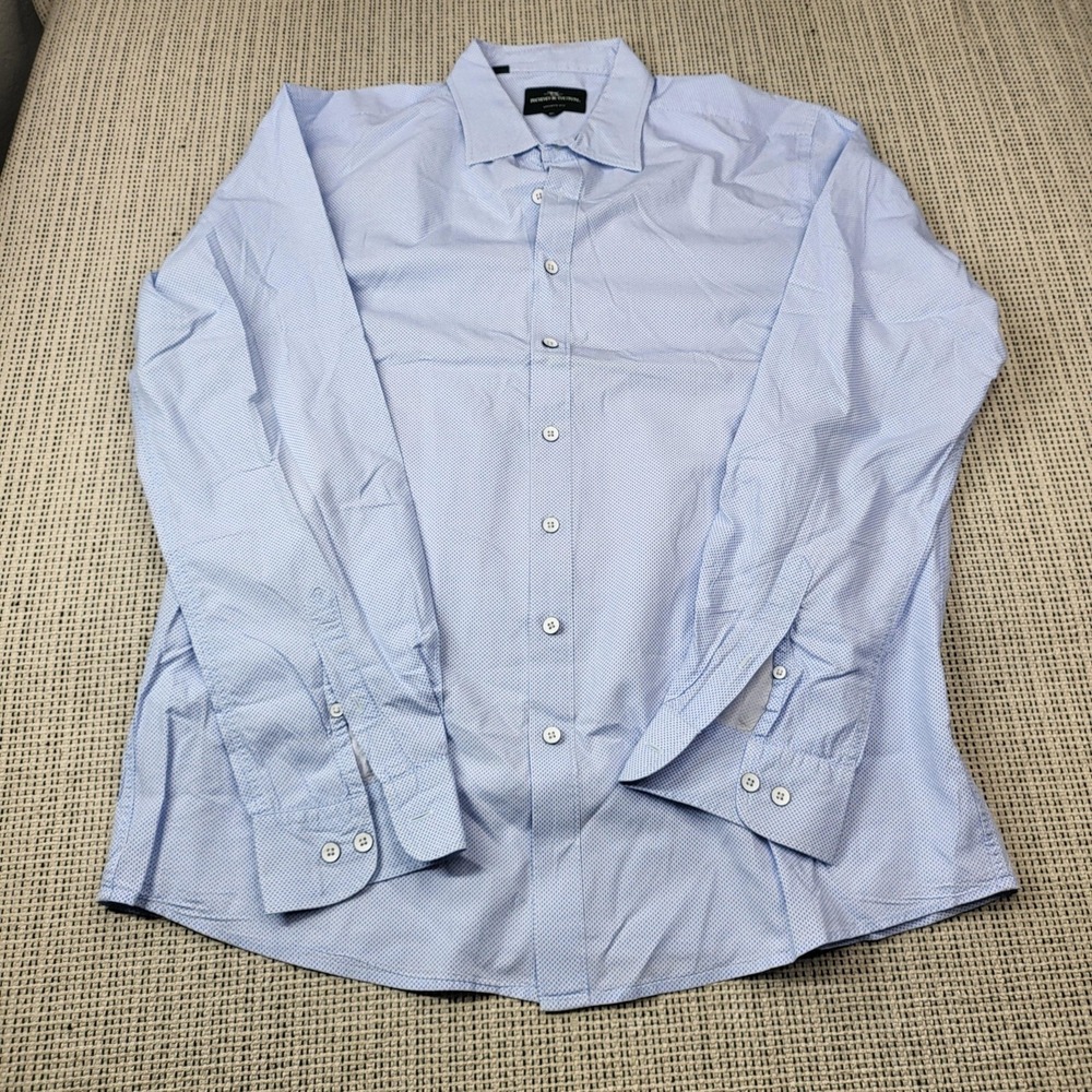 Rodd & Gunn Dress‎ Shirt Mens XL Blue Geometric Sports Fit Long Sleeve Business